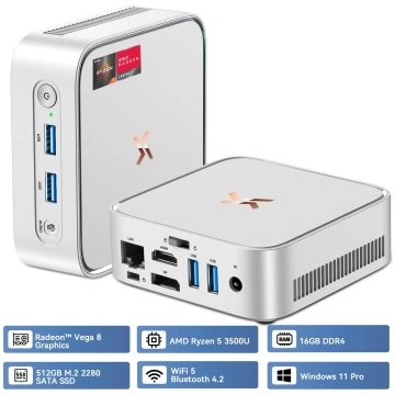 HUIDUN H80 3500U Ar tastatūru QWERTY Mini PC ar AM