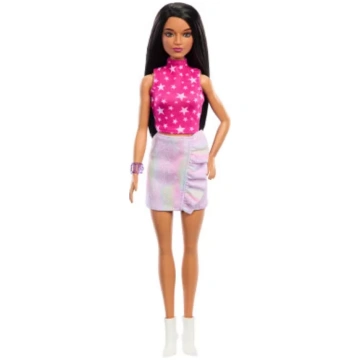 Lelle Barbie Fashionista rozā zvaigžņotā topā, HRH