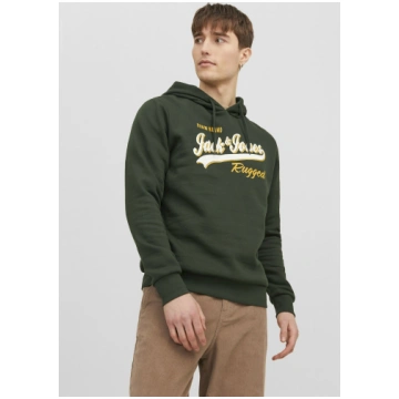 JACK&JONES - Vīriešu džemperis ar kapuci, LOGO