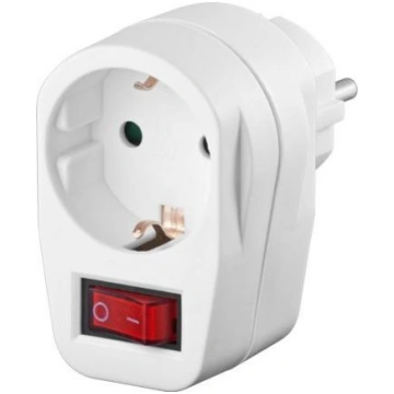 MicroConnect Safety socket adapter white 230V / 16