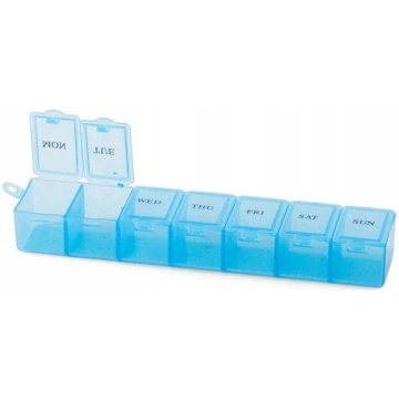 Weekly medication container - Box with 7 compartme