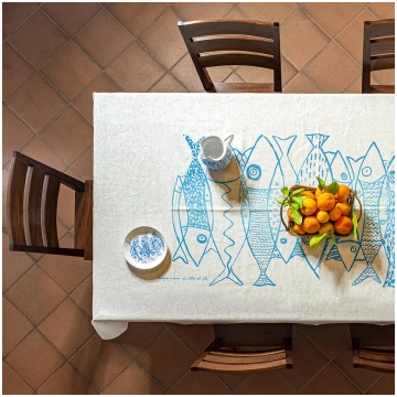 Pisci in Fila rectangular tablecloth Colori del So