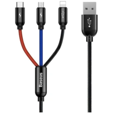 Baseus 3in1 Cable USB-C / Lightning / Micro 3,5A 0