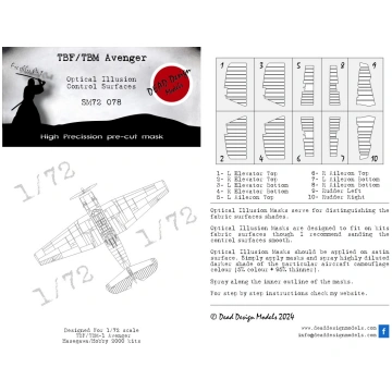 TBF/TBM Avenger Optical Illusion Control Surfaces 