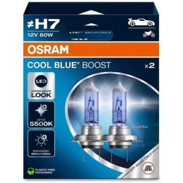 OSRAM SPULDZE H7 80W 12V COOL BLUE BOOST