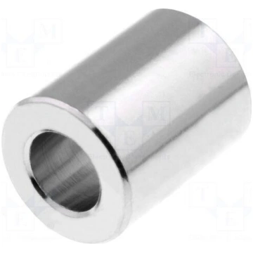 Spacer sleeve | 5mm | cylindrical | brass | nickel