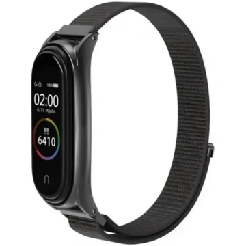 Neilonsiksna priekš XIAOMI Mi Band 5 / 6 / 7 melna