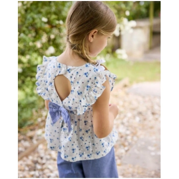 MALVI & CO. Completo 2 Pezzi Top Pizzo Sangallo+Pa
