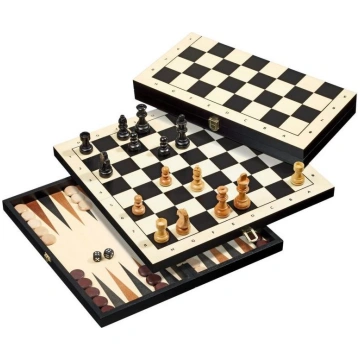 Philos Chess Backgammon Checkers Set, travel, fiel