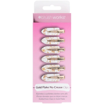 BRUSHWORKS Gold Flake No Crease Clips 6pcs