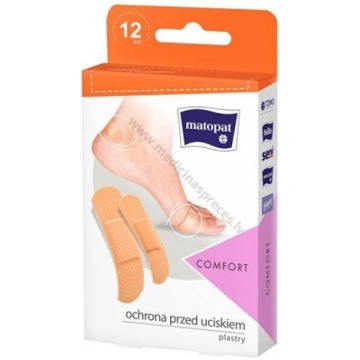 Matopat plāksteri Comfort. Iepakojumā 12 plāksteri
