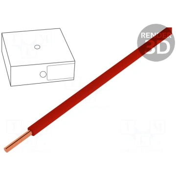 Wire | H07V-U | solid | Cu | 1.5mm2 | red | PVC | 
