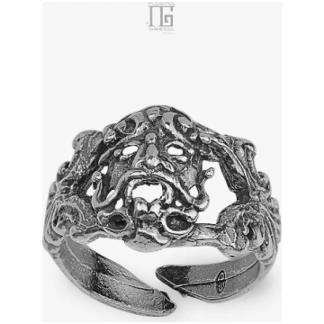 Anello in Argento con Maschera Apotropaica Cod. MG