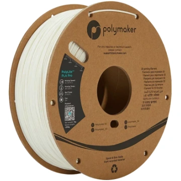 White POLYMAKER POLYLITE PLA PRO - 1.75mm