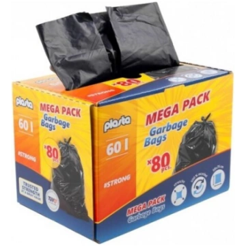 MEGA PACK atkritumu maisi, 60 l x 80 gab. Plasta