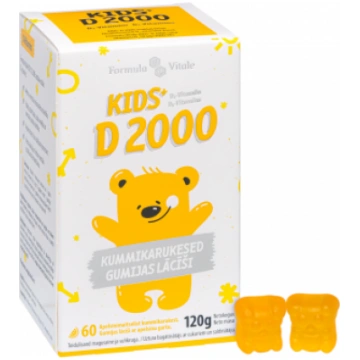 FORMULA VITALE vitamīni KIDS+ D2000, 60 pastilas