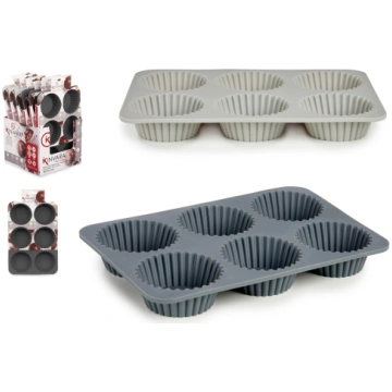 Silikona cepšanas forma 6 mafiniem, 3×25.7×17.5 cm