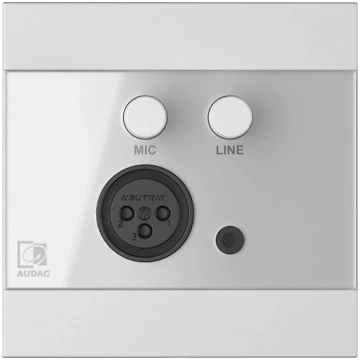 Wall module AUDAC WP205/W, XLR microphone + 3.5 mm