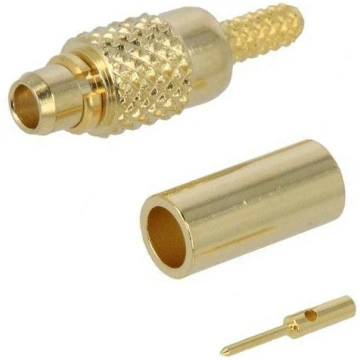 Connector: MMCX; plug; male; 50Ω; soldering,crimpe