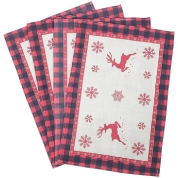 COLLBATH 4-Piece Christmas Tablecloth, Dining Room