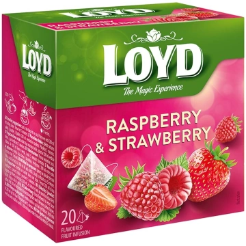 Loyd Raspberry & Strawberry aromatizēts augļu tēja