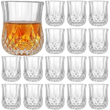 18 x 50 ml bezsvina stikla šota glāzes ar caurspīd