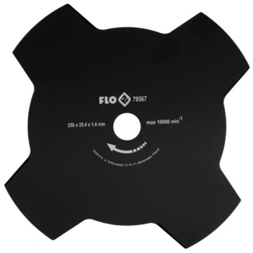 Zāles pļāvēja asmens 4T 250mm / 25,4 mm 79567 FLO 