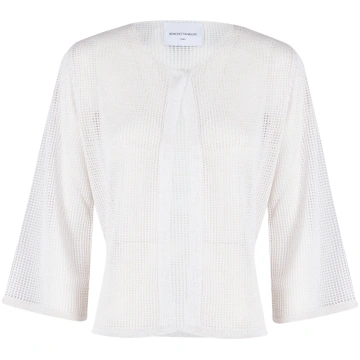 Giacchina rete lamè 1478 - BIANCO / XL