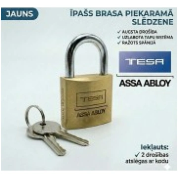 Piekaramā slēdzene misiņota 30 mm TESA ASSA ABLOY 