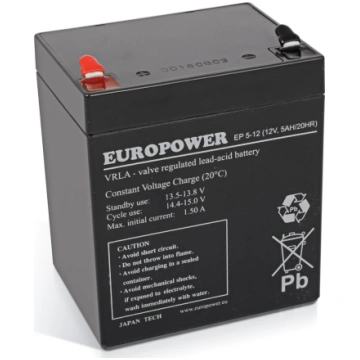 Europower Akumulator 12V 5Ah AGM Europower EP5-12 