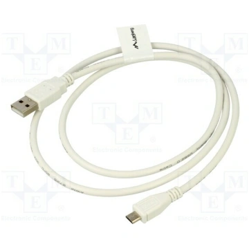 Cable; USB 2.0; USB A plug,USB B micro plug; gold-