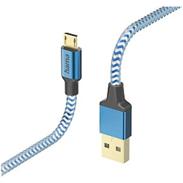 Hama 00201555 Reflective Charging Cable, USB-A - M