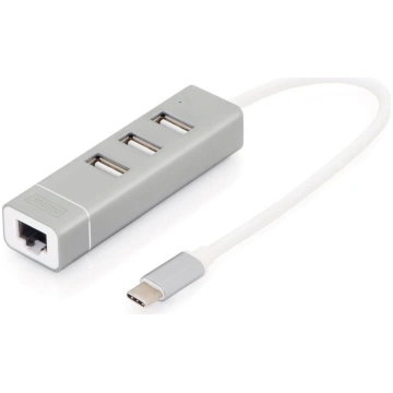 Digitus USB Type-C? 3-Port Hub + Fast Ethernet LAN