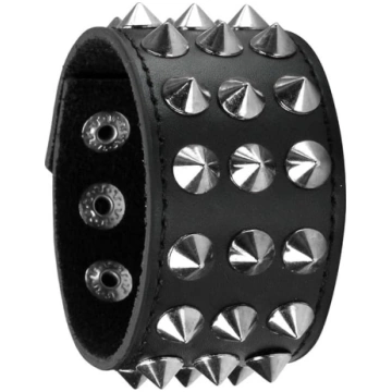 Eigso Pirāts rokassprādze Punk Biker Gothic PU āda