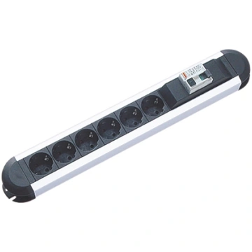 Bachmann PRIMO RCD socket strip 6x earthing contac