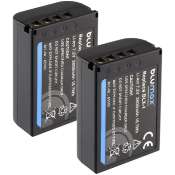 2 x Blumax akumulators, kas saderīgs ar Olympus BL