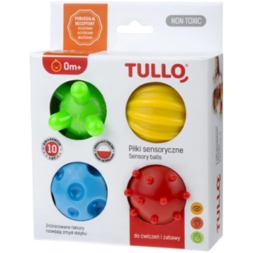 Bumbas sensorai attīstībai Tullo "Sensory" 4 gab