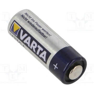 Battery: alkaline; 23A,8LR932; 12V; non-rechargeab