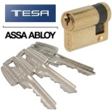 cilindrs 35x10 misiņots TESA ASSA ABLOY 50303510 L