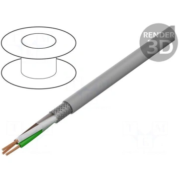 Wire | LiY-CY | 3x1.5mm2 | shielded,tinned copper 