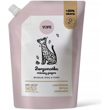 Šķidrās ziepes Yope Bergamot & Pink, bergamote/roz