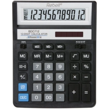 Kalkulators Rebell BDC-712BK (melns) BDC712BK