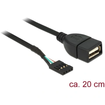 Delock Cable USB Pin header female > USB 2.0 type-