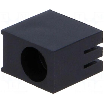 LED housing | 5mm | polyamide | angular | black | 