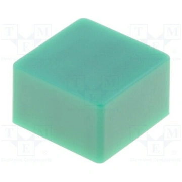 Button; push-in; 5.5mm; -25÷70°C; square; green; 9