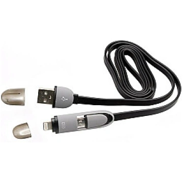 Sbox USB->Micro USB+IPH.5 M/M 1M black 2IN1B T-MLX