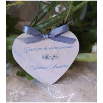 SEGNAPOSTO MATRIMONIO CUORE FIORI