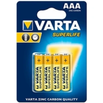 Baterijas Varta AAA SuperLife Zinc Carbon 4 Pack (