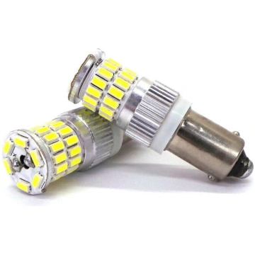 H21W LED BAY9S 12-24V CANBUS balta spēcīga spuldze