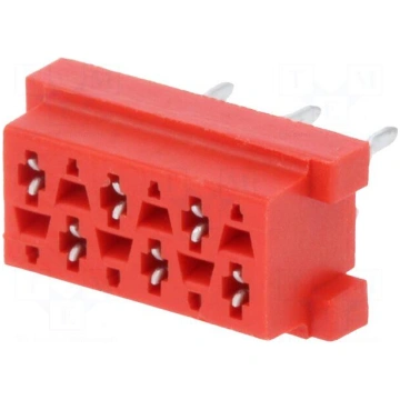 Micro-MaTch | socket | female | PIN: 6 | THT | on 
